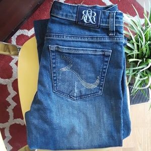 Rock & Republic Boot Cut Distressed Blue Jeans
